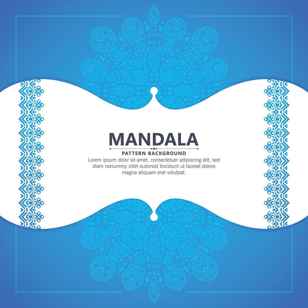 Blue gradient mandala background concept vector