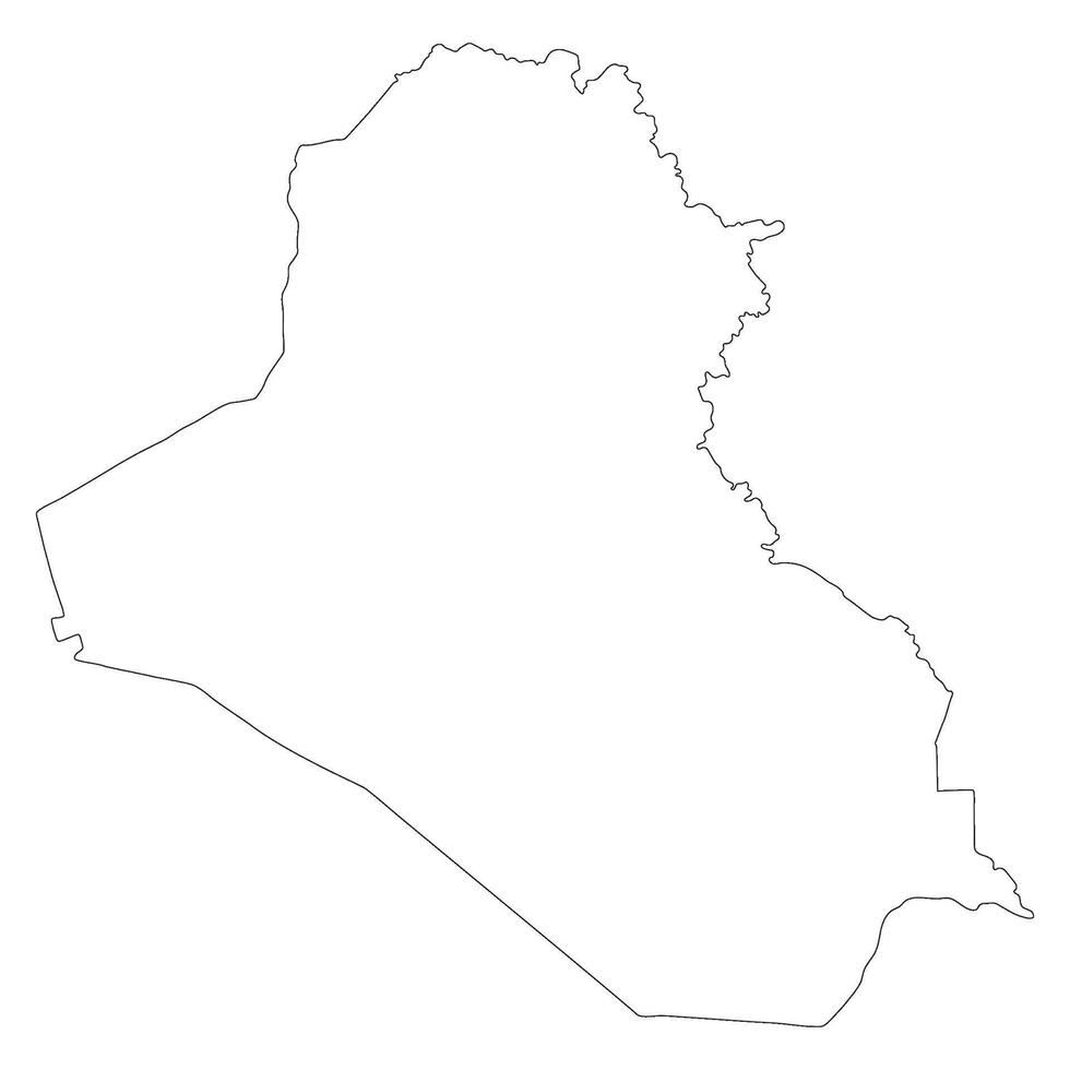 Iraq map. Map of Iraq in white color vector