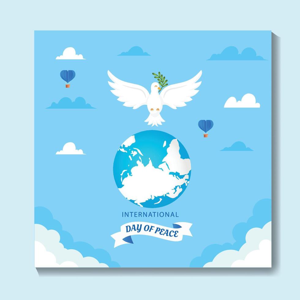 International Peace Day, observed on September 21st, is a global day dedicated to promoting peace, non-violence, and ceasefire. vector