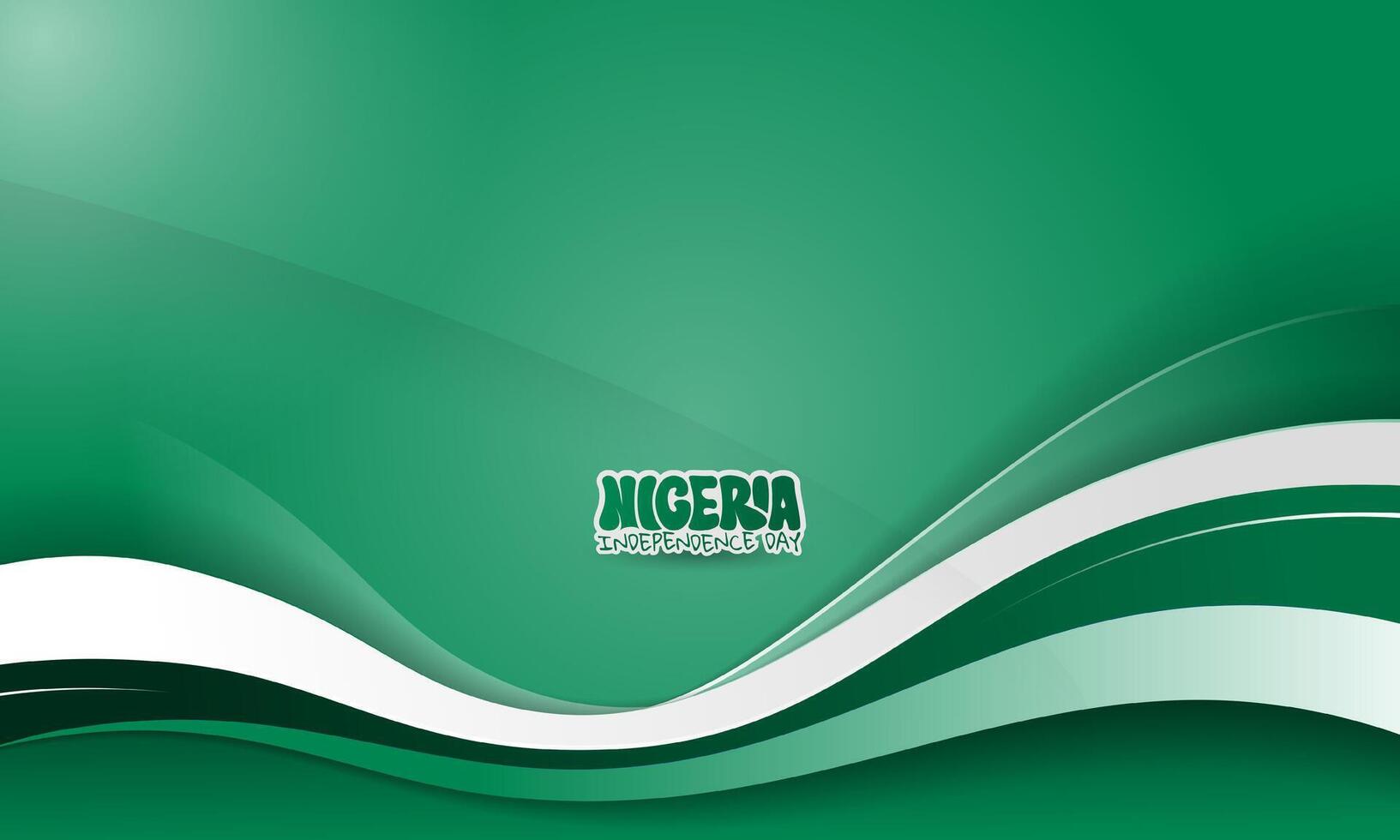 Abstract light green background for nigeria independence day campaign. Also good template for nigeria national day vector