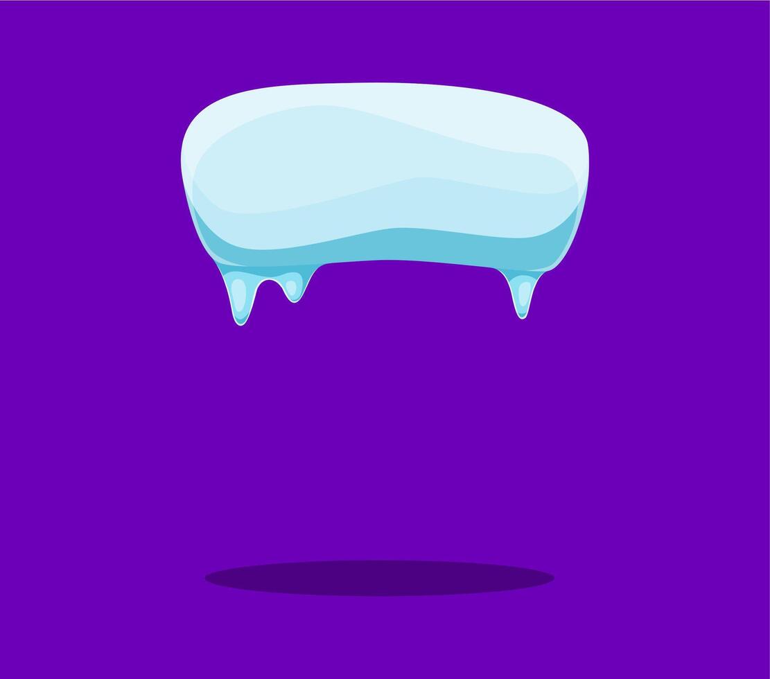 dash symbol with icicles Merry Christmas font vector