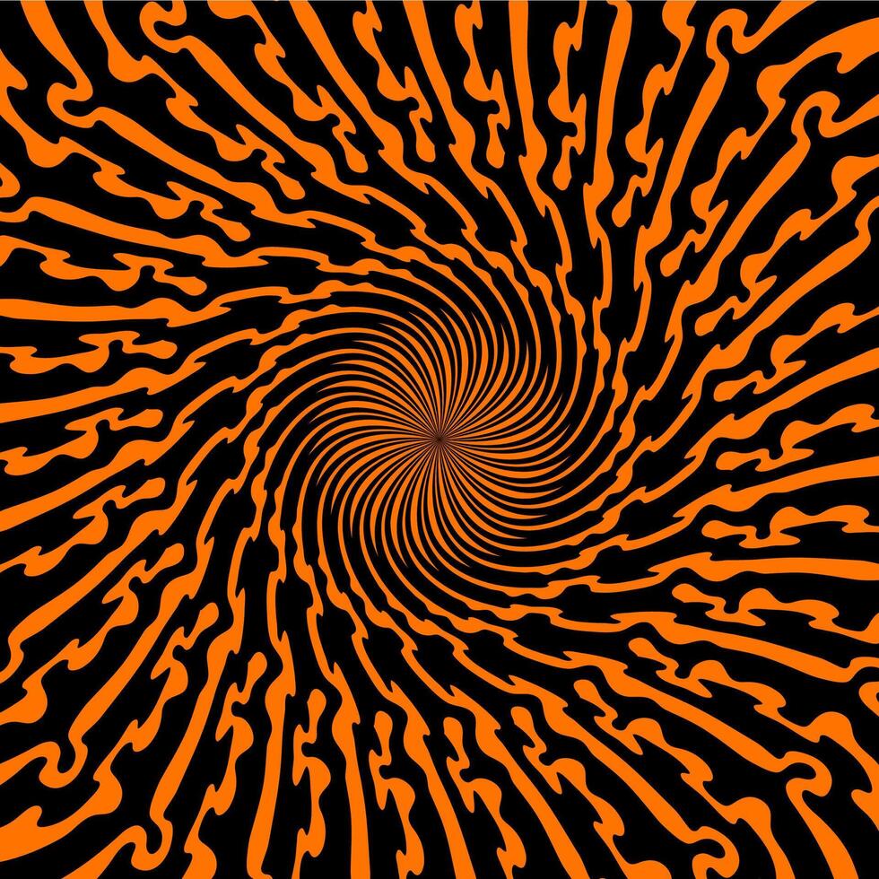 Psychedelic Halloween pattern hypnotic swirl vector