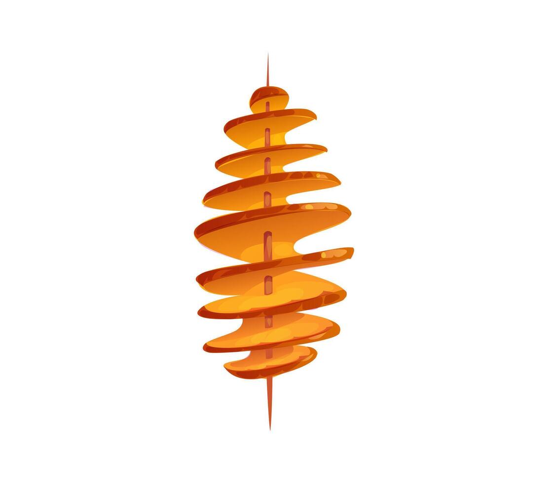 dibujos animados tornado patata espiral rápido comida comida vector