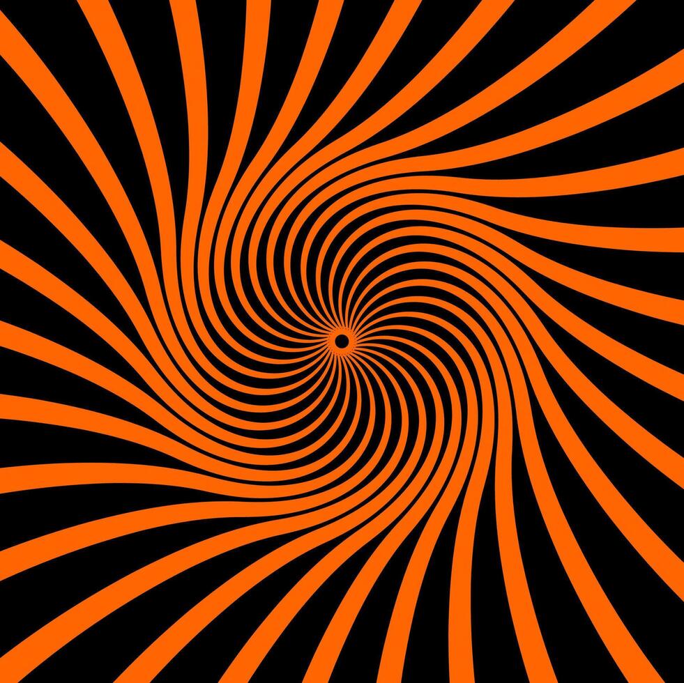 Psychedelic Halloween hypnotic spiral pattern vector