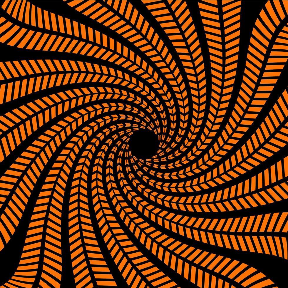 Psychedelic Halloween spiral pattern, illusion vector