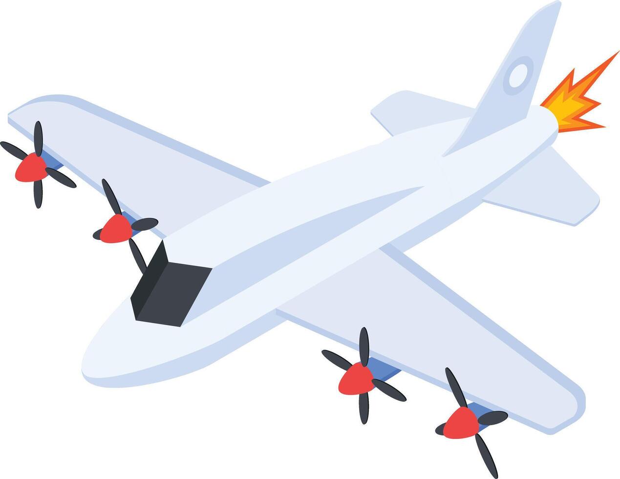 Propeller Plane in Flight vector