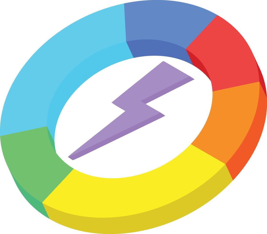 Speedometer with Lightning Bolt vector