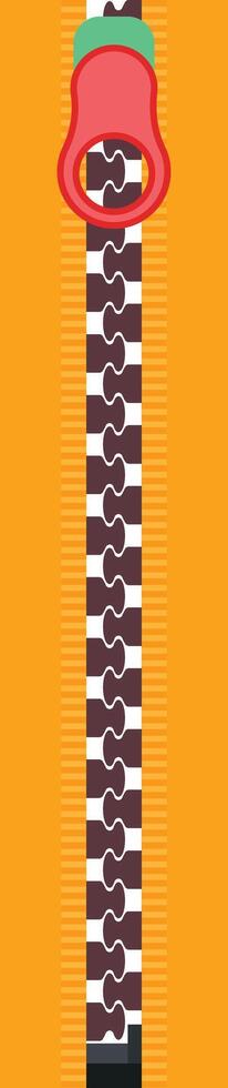 Zipper with a red pull tab vector
