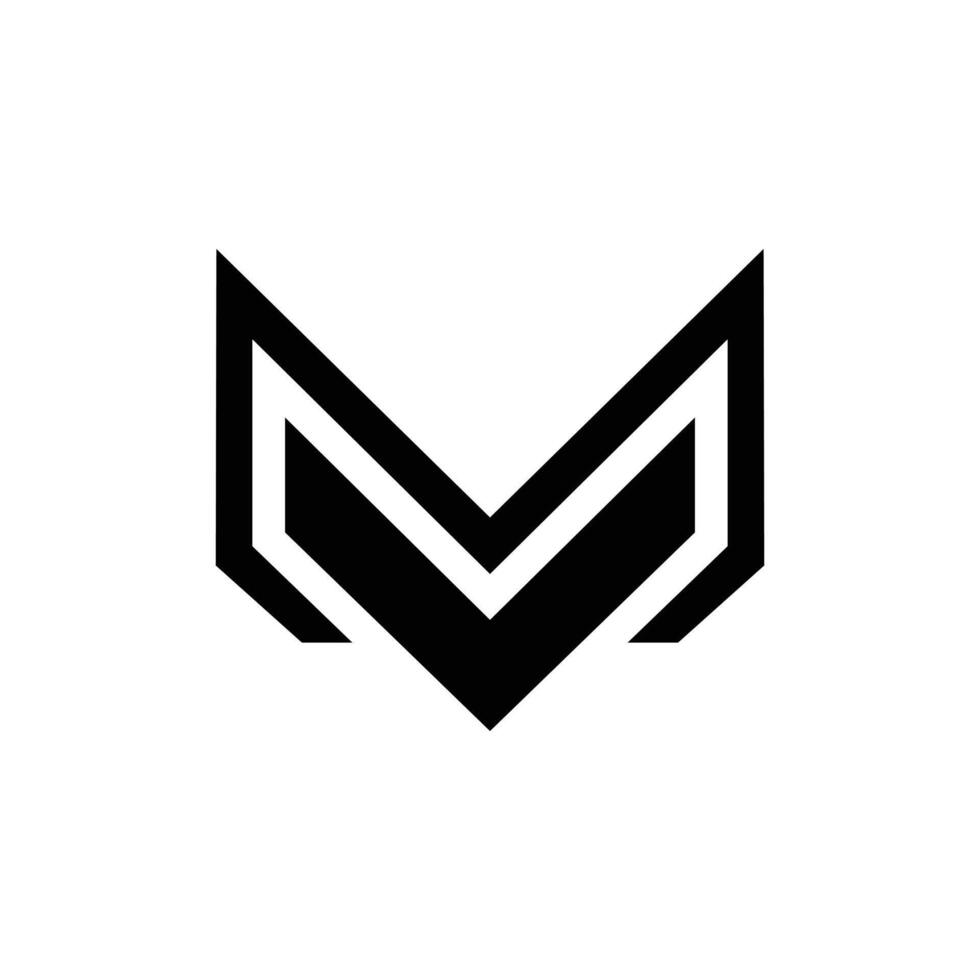 Letter Mv or Vm new shape with unique monogram logo vector