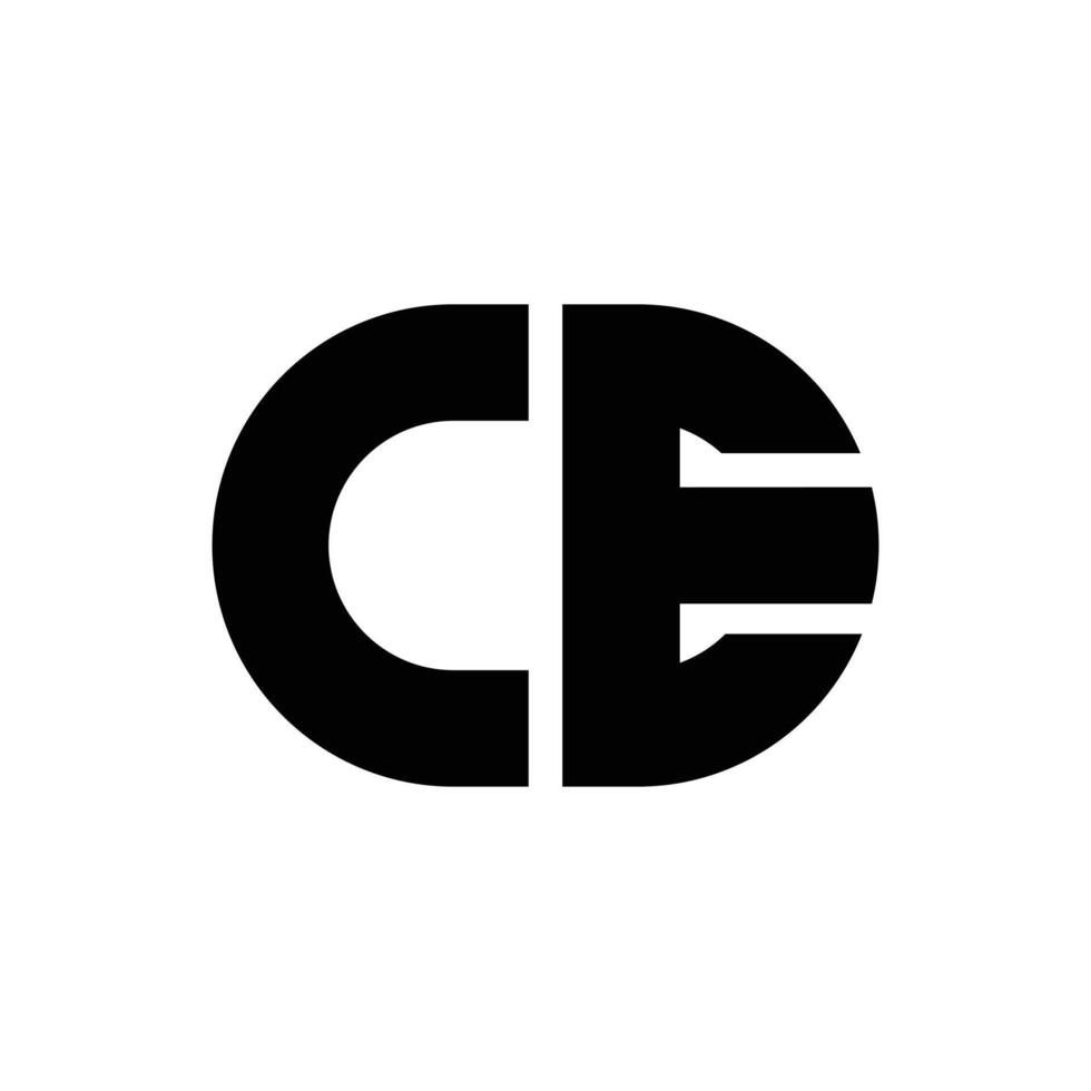Letter Ce modern capsule bold shape typography logo vector