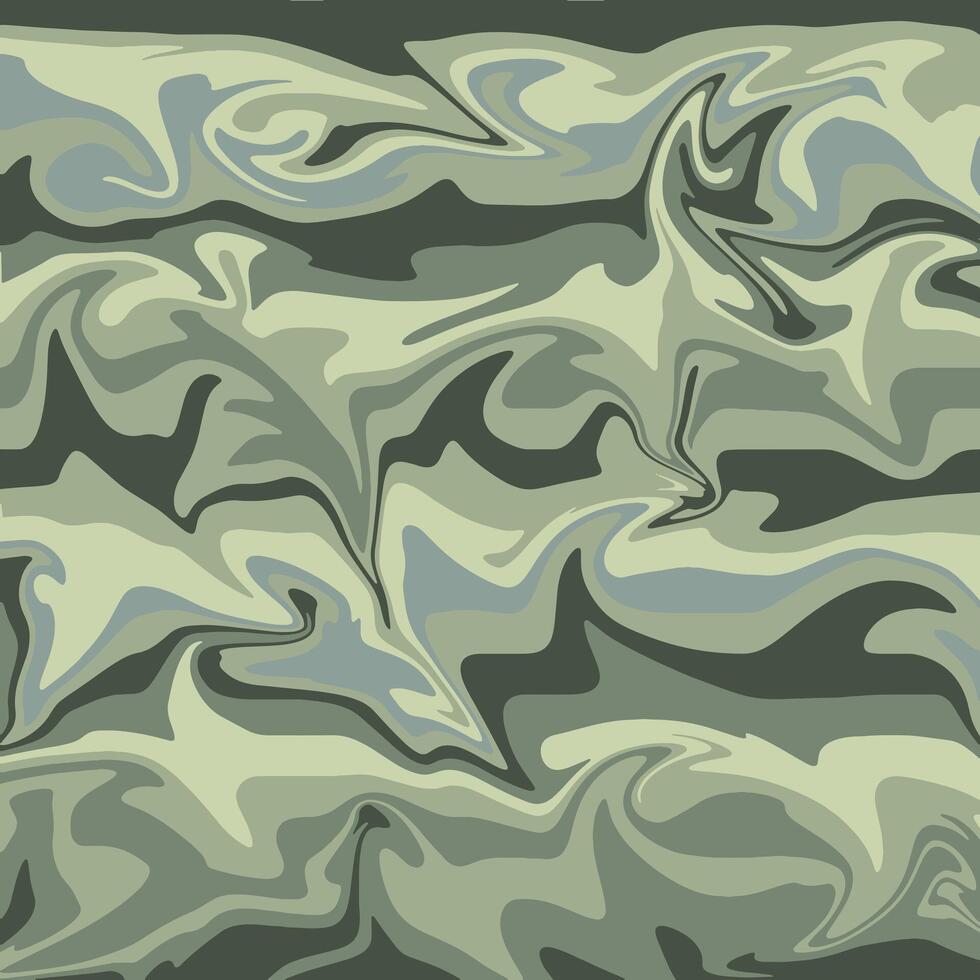 Illustration. Abstract wavy background in gray, green and light green colors. vector
