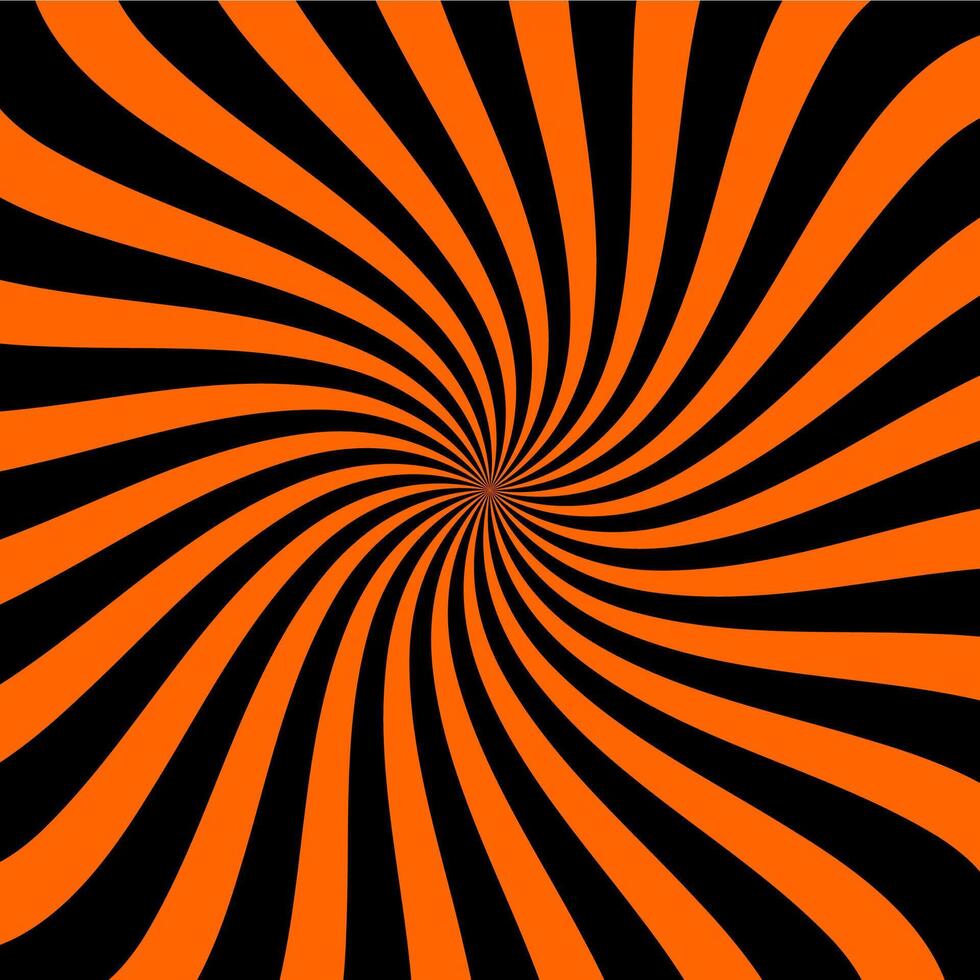 Psychedelic Halloween spiral pattern, illusion vector