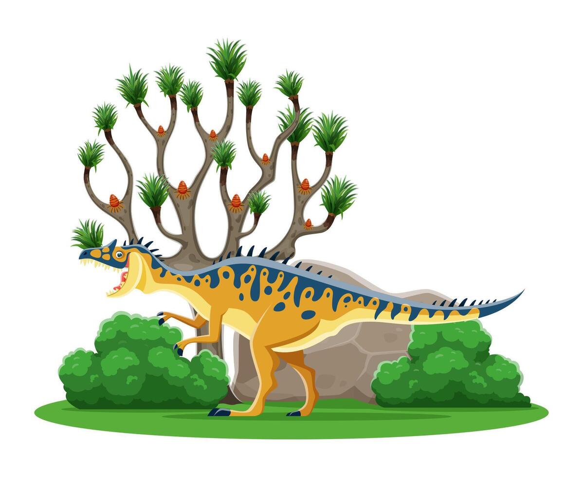 Neovenator prehistoric dinosaur animal character vector