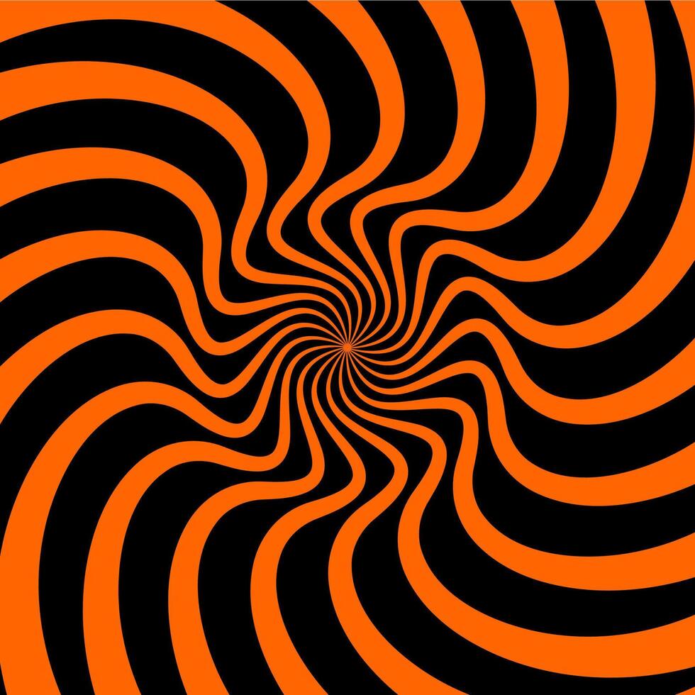 Psychedelic Halloween spiral pattern, illusion vector