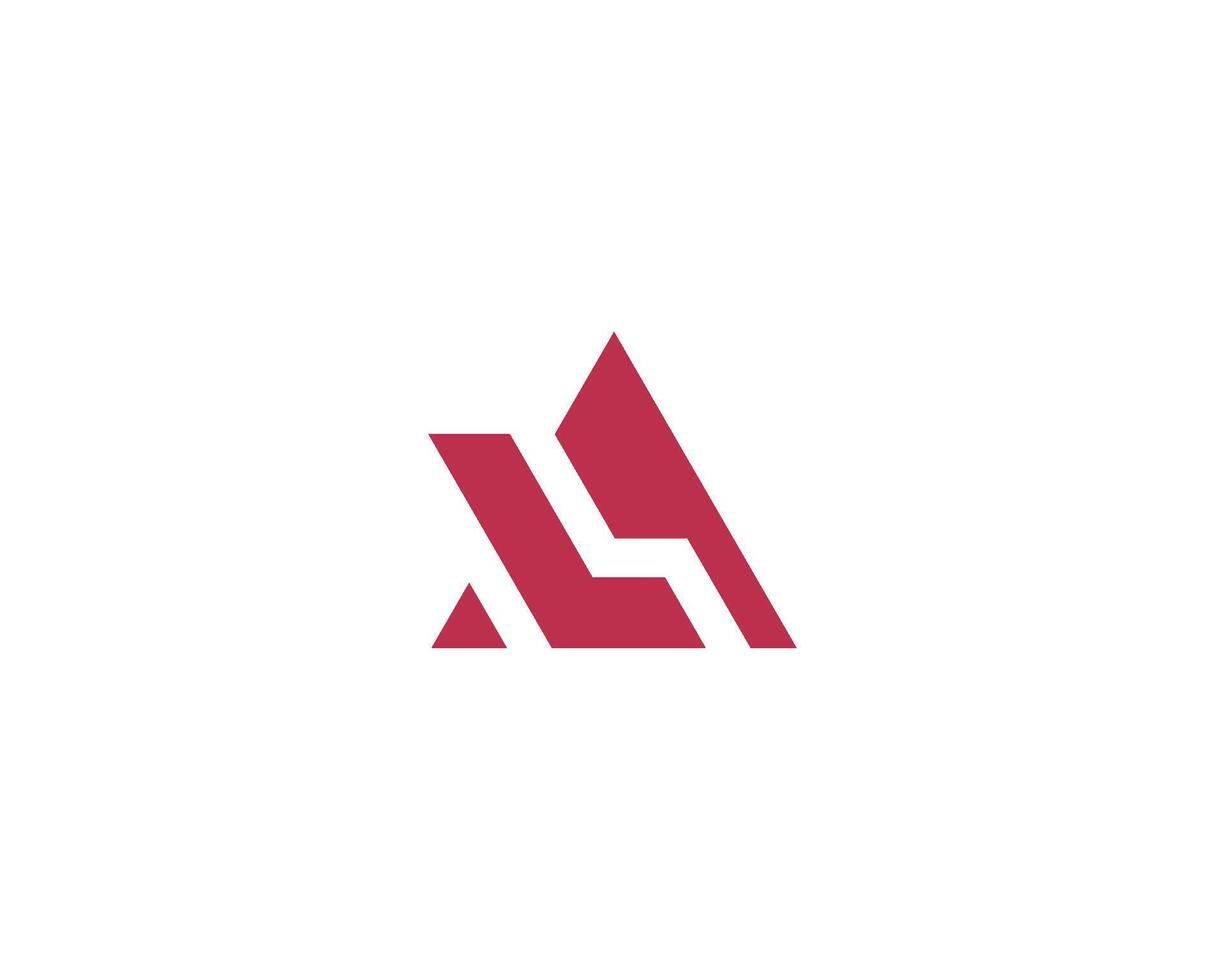modern geometric initial LA logo design vector