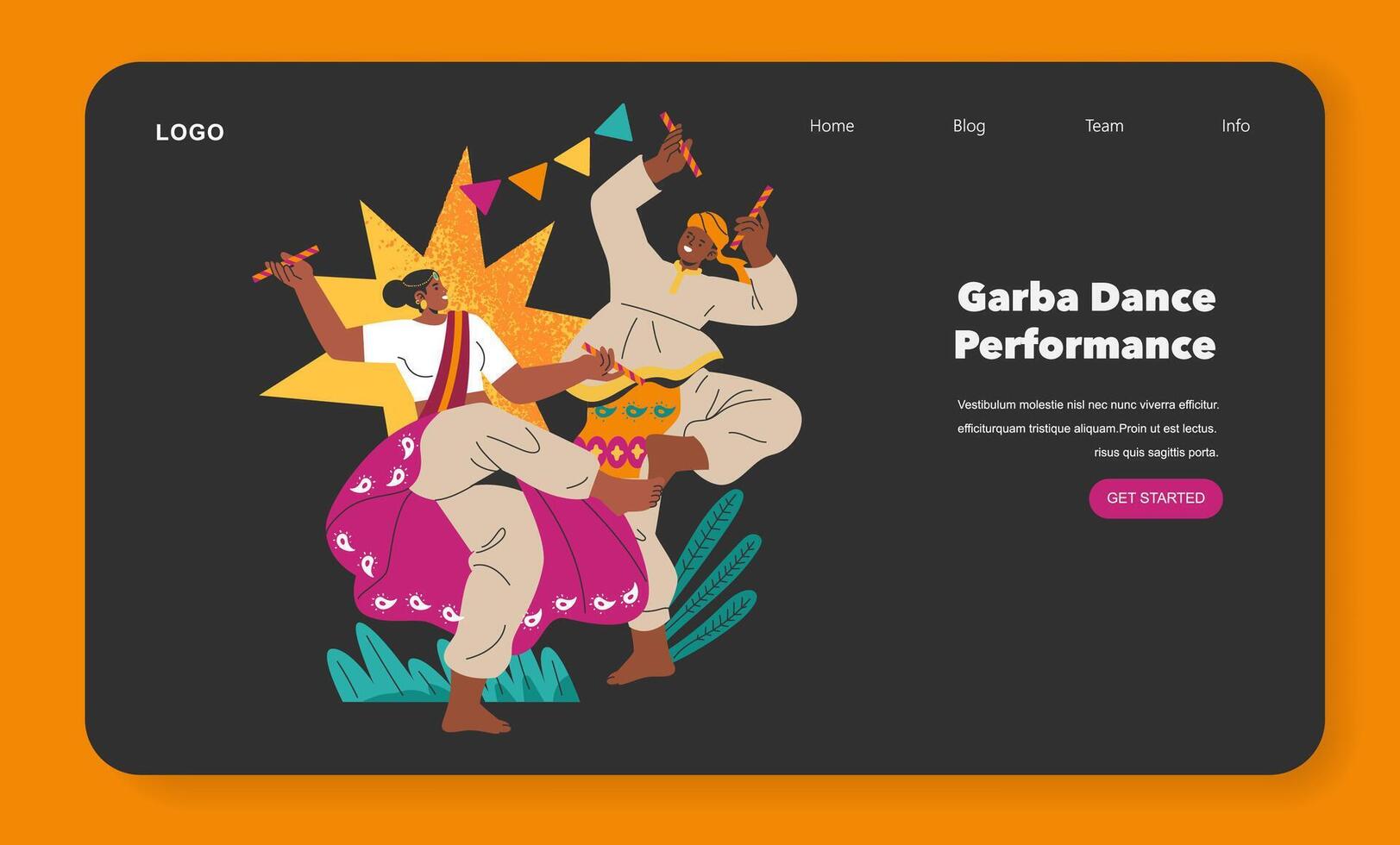 Navaratri. Flat Illustration vector