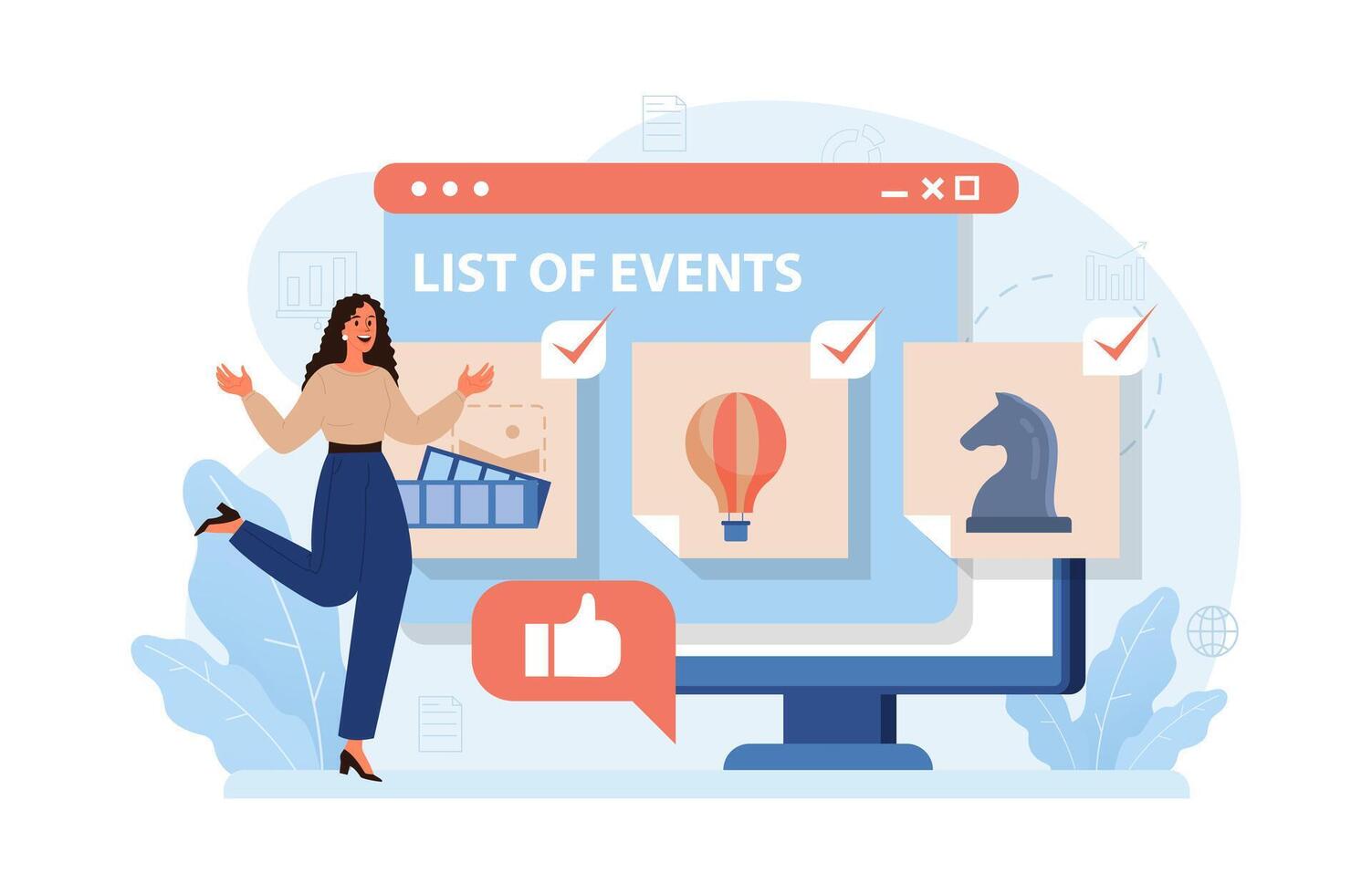Virtual event. Online exhibition, concert or conference. Remote education vector