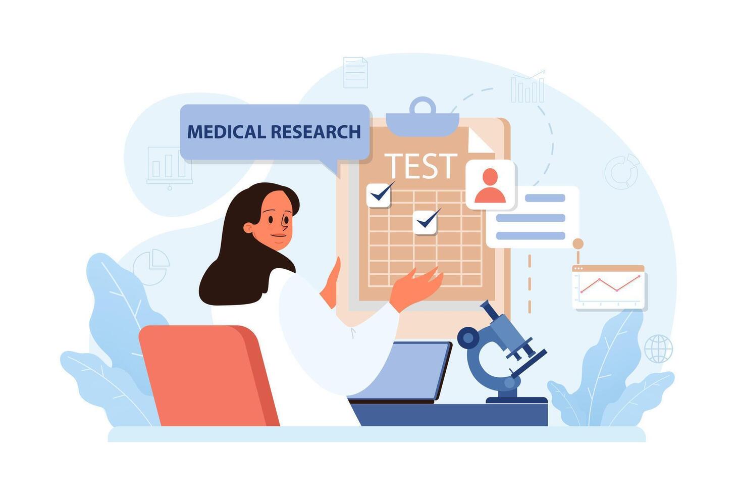 Healthtech. Innovative diagnosis and treatment methodics. Telemedicine vector