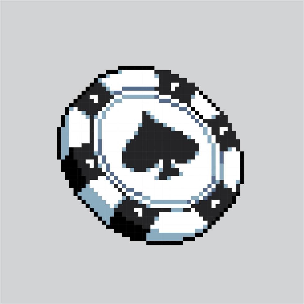 Pixel art illustration Chip. Pixelated Token Chip. Casino Token Chip pixelated for the pixel art game and icon for website and game. old school retro. vector