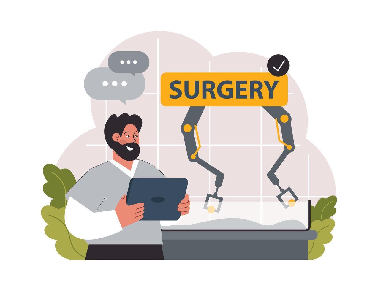 Healthtech. Innovative diagnosis and treatment methodics. Telemedicine vector