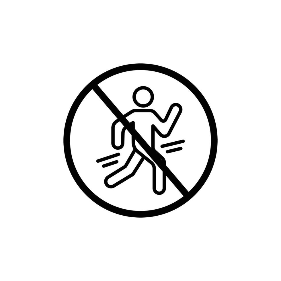 No running sign vector