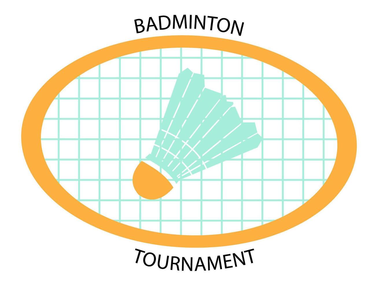 Badminton symbol, logo. banner design for badminton and sports events, sports equipment, racket and shuttlecock. vector