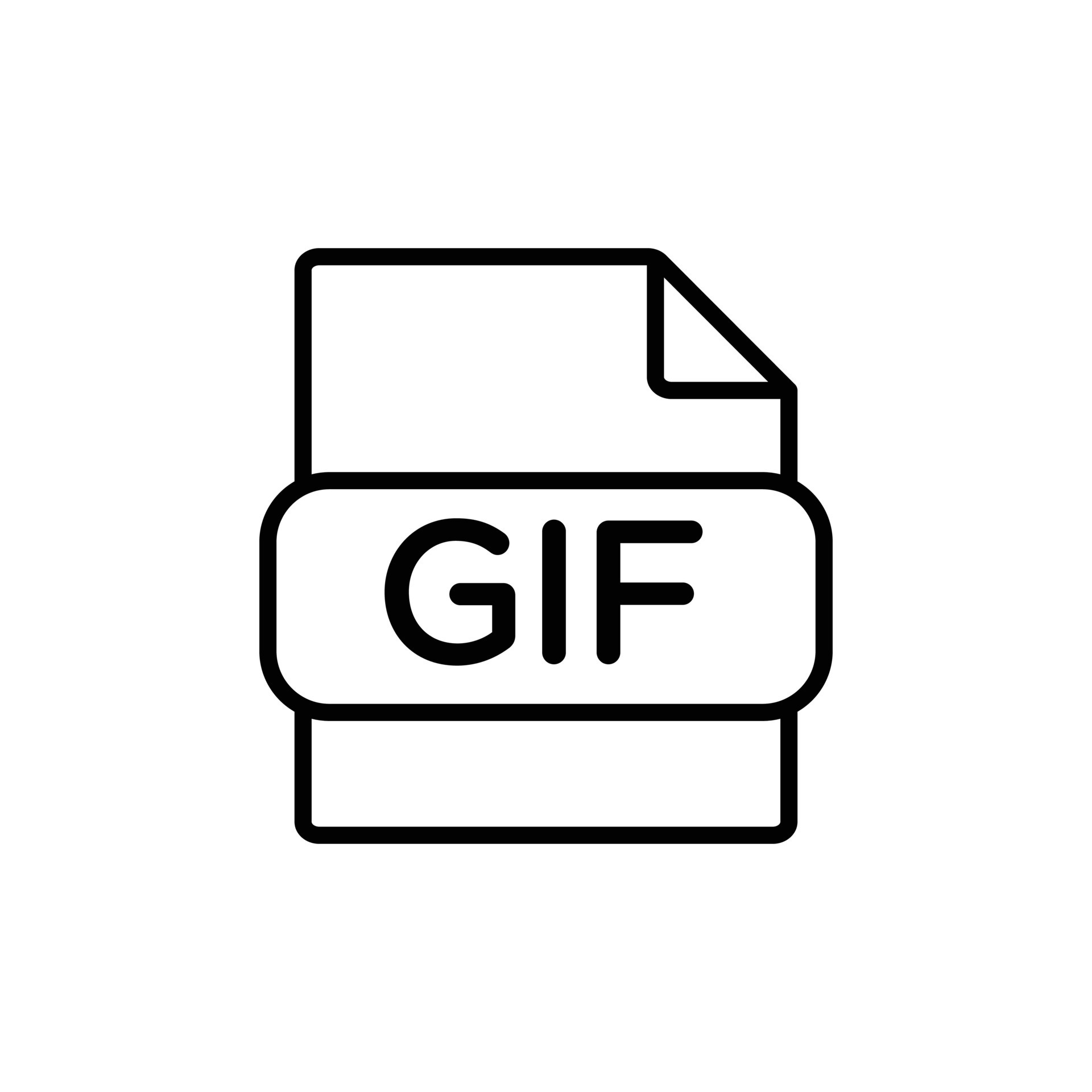 Gif icon set. animated gif format symbol. Gif extension file icon in ...