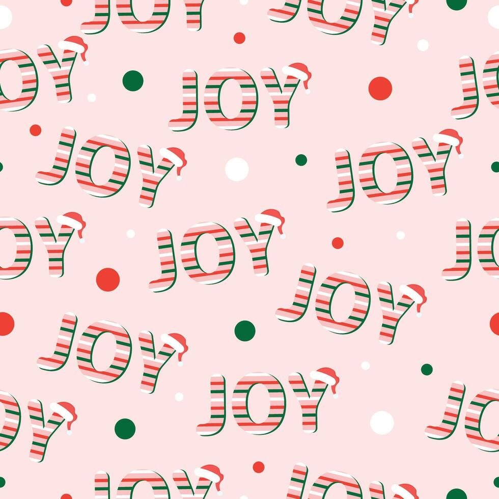 Christmas pattern with the word joy. graphics vector