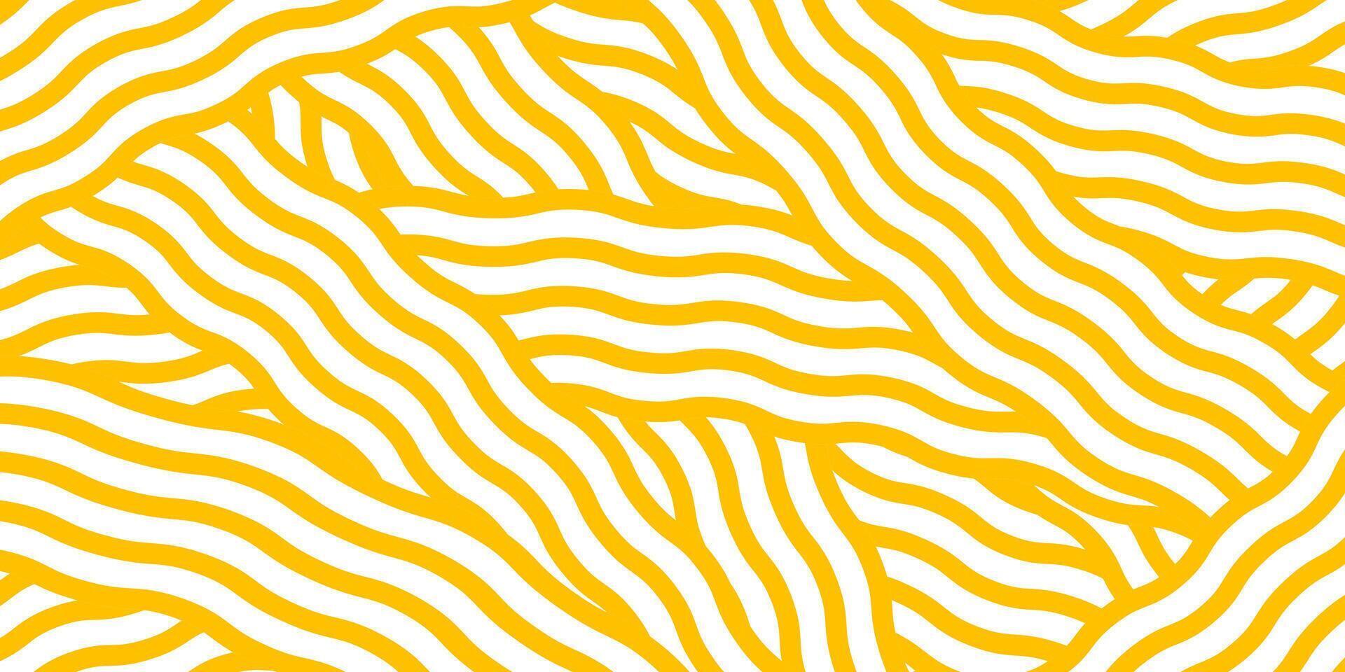 Geometric noodle pattern. Abstract background of yellow spaghetti. Culinary design with pasta. vector