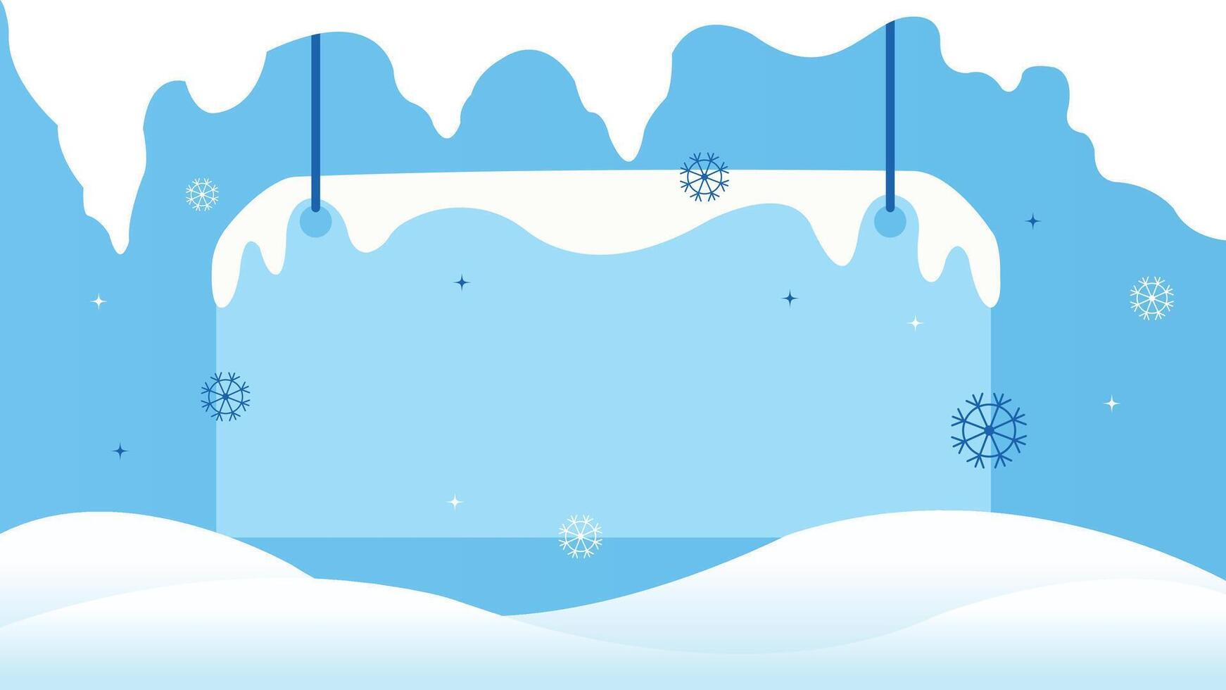 Blue White Snow Winter Background - Copy vector