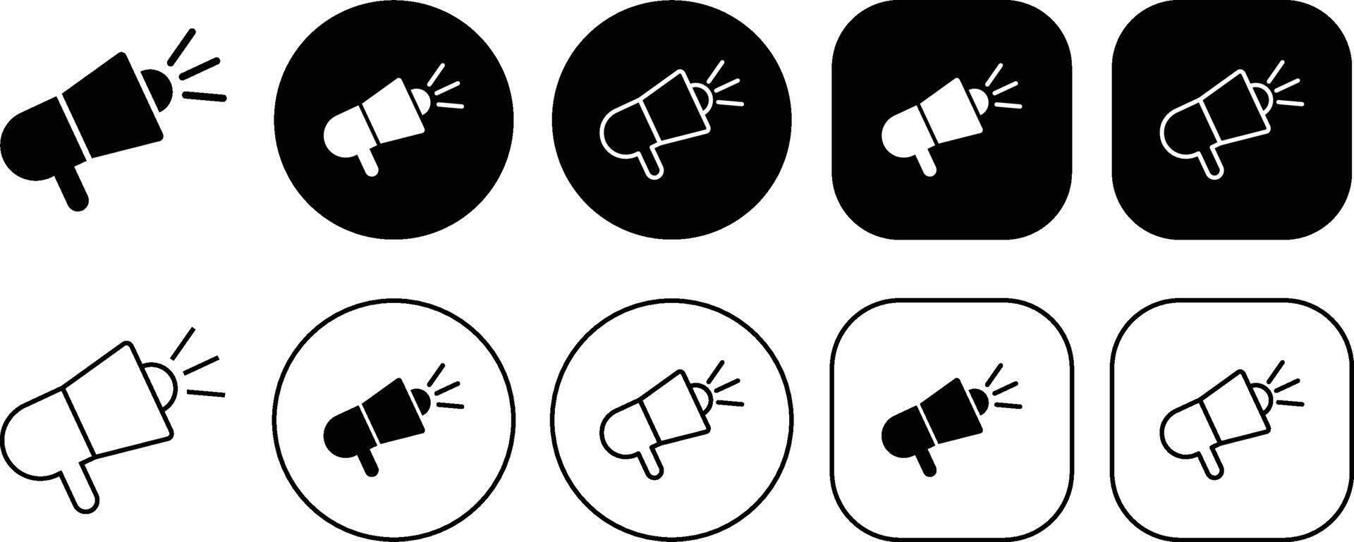 Black Active Megaphone Speaker Toa Solid and Outline Icon vector
