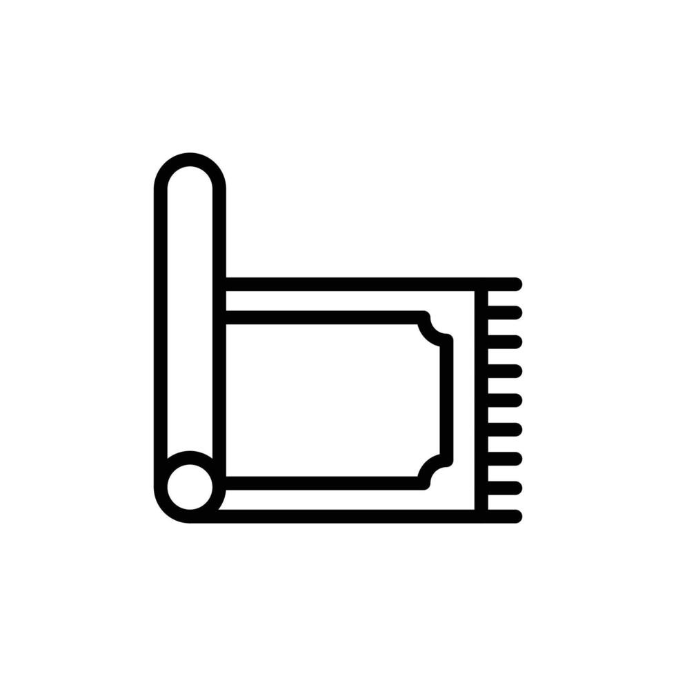 Rugs line icon isolated on white background vector