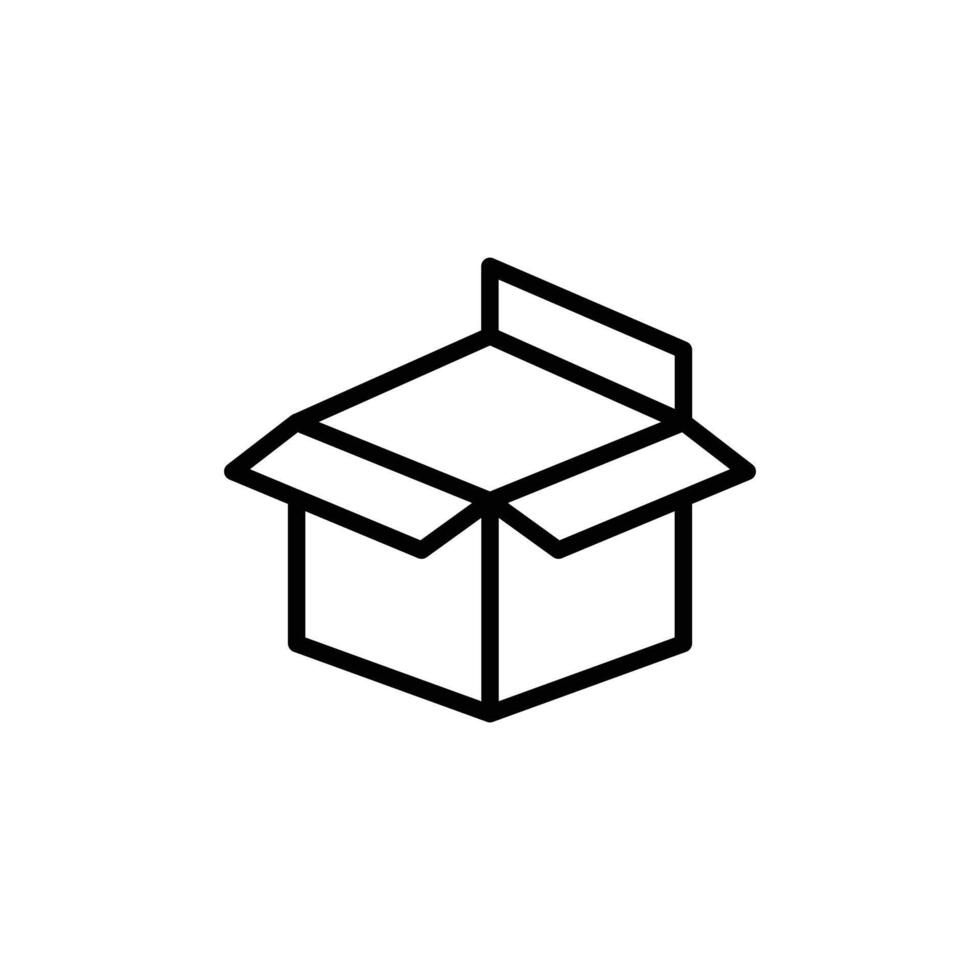 Open box icon vector
