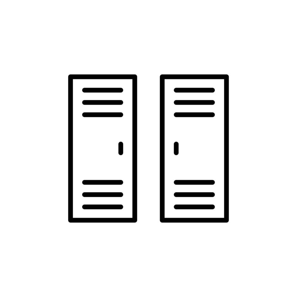 Locker line icon isolated on white background vector