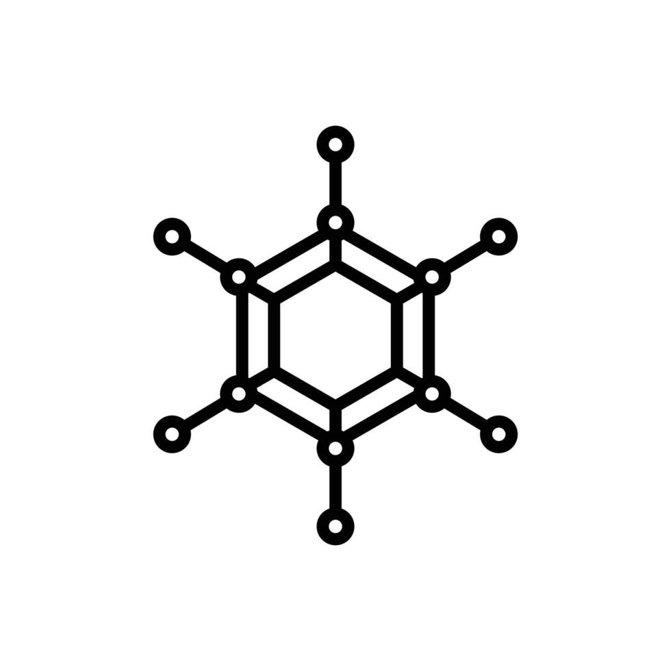 Graphene line icon isolated on white background vector