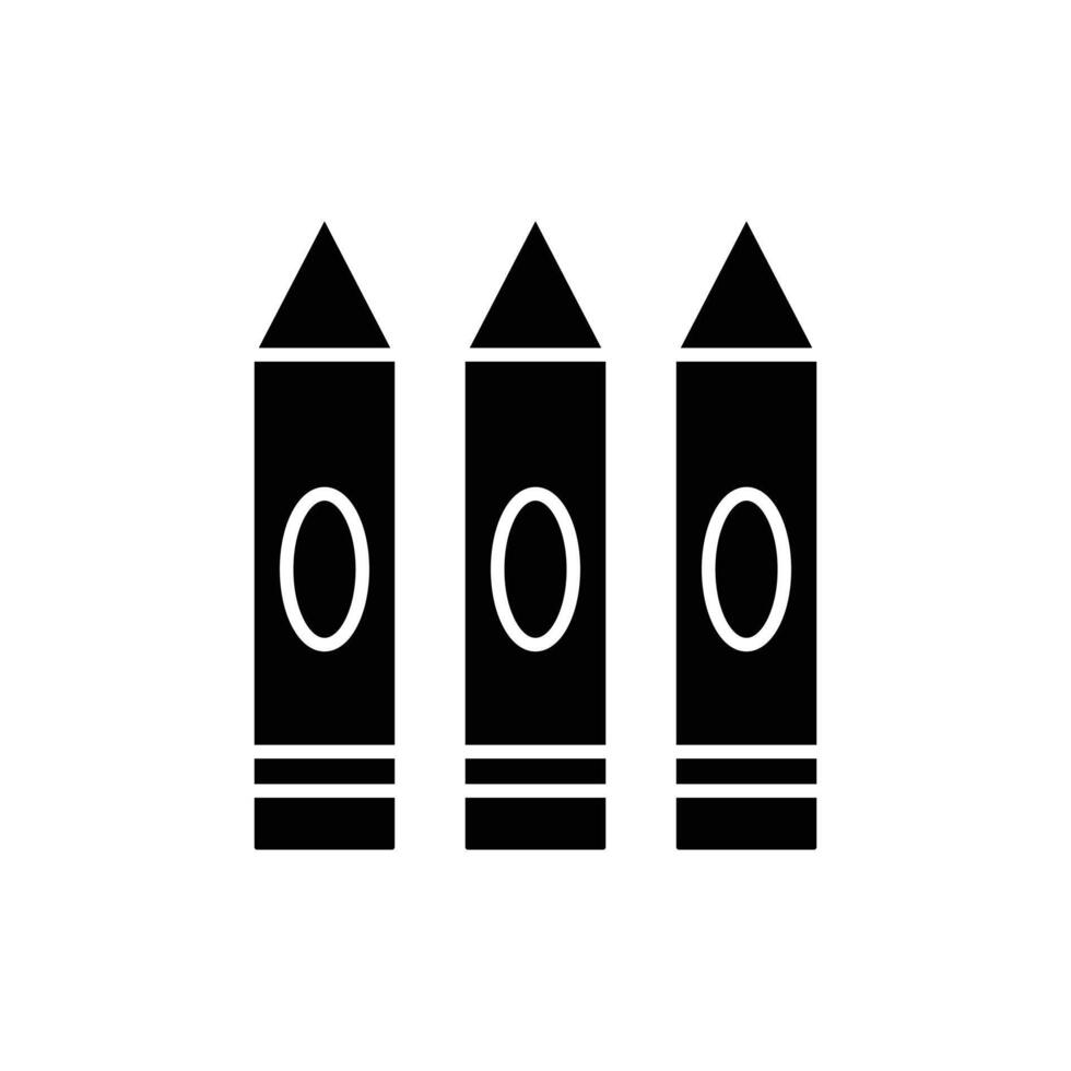 Crayon icon isolated vector