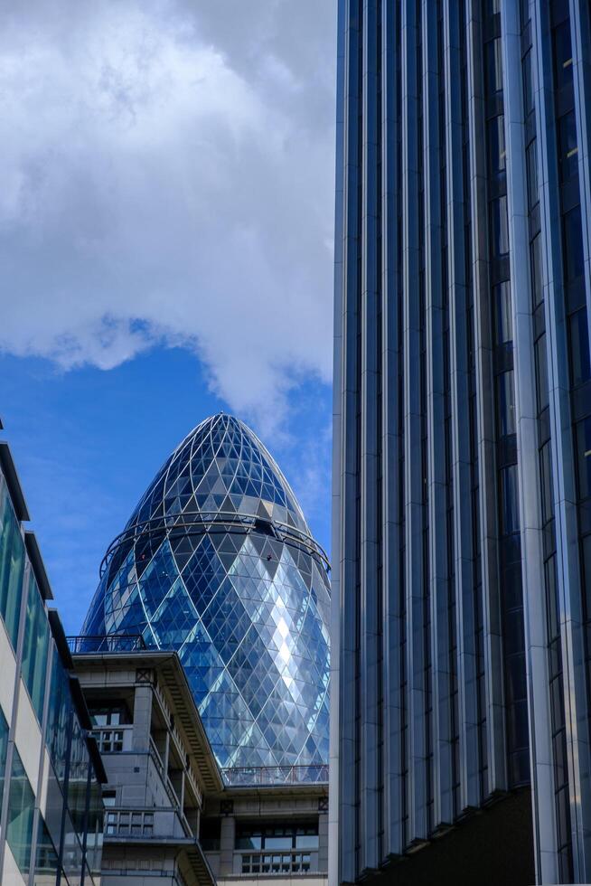 London, United Kingdom, 2024 - View of modern office buildings in the City of London near Liverpool Street, the United Kingdom photo