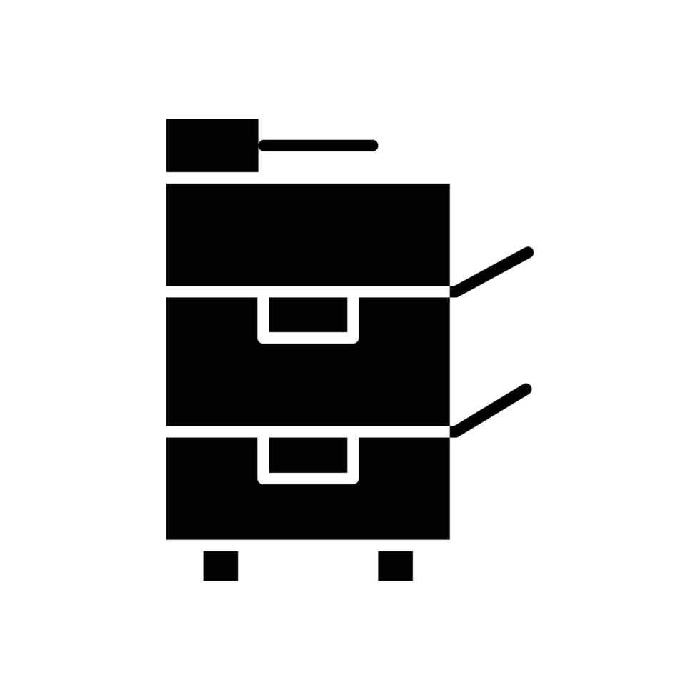 Copier line icon isolated on white background vector