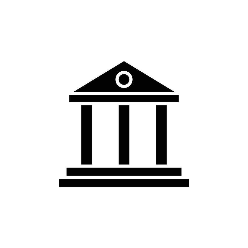 Courthouse line icon isolated on white background vector