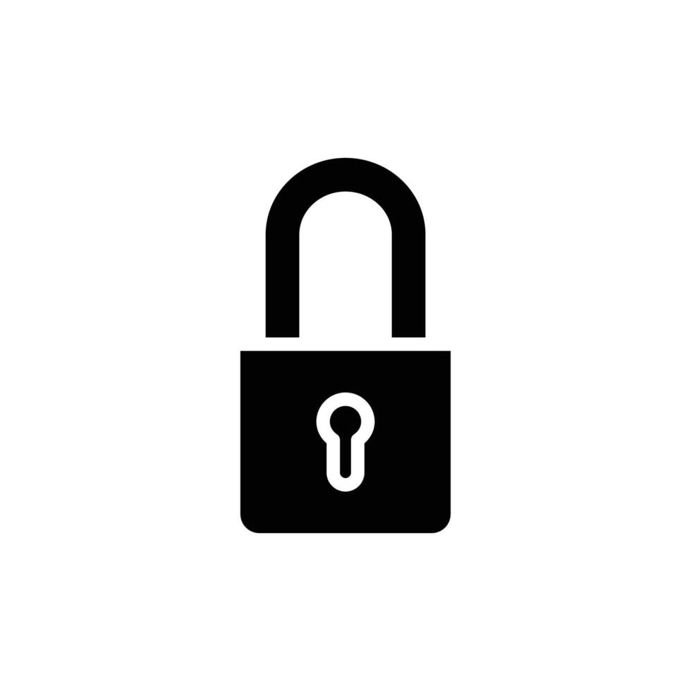 pad lock solid icon design good for web or mobile app vector