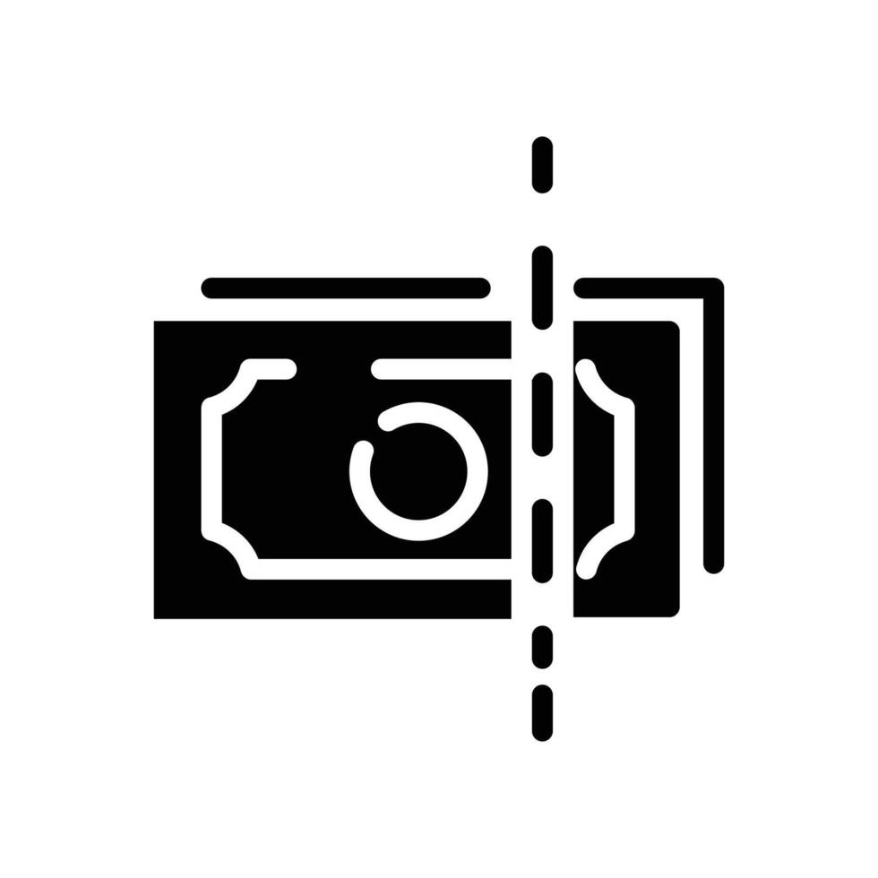 cut money solid icon design good for web or mobile app vector