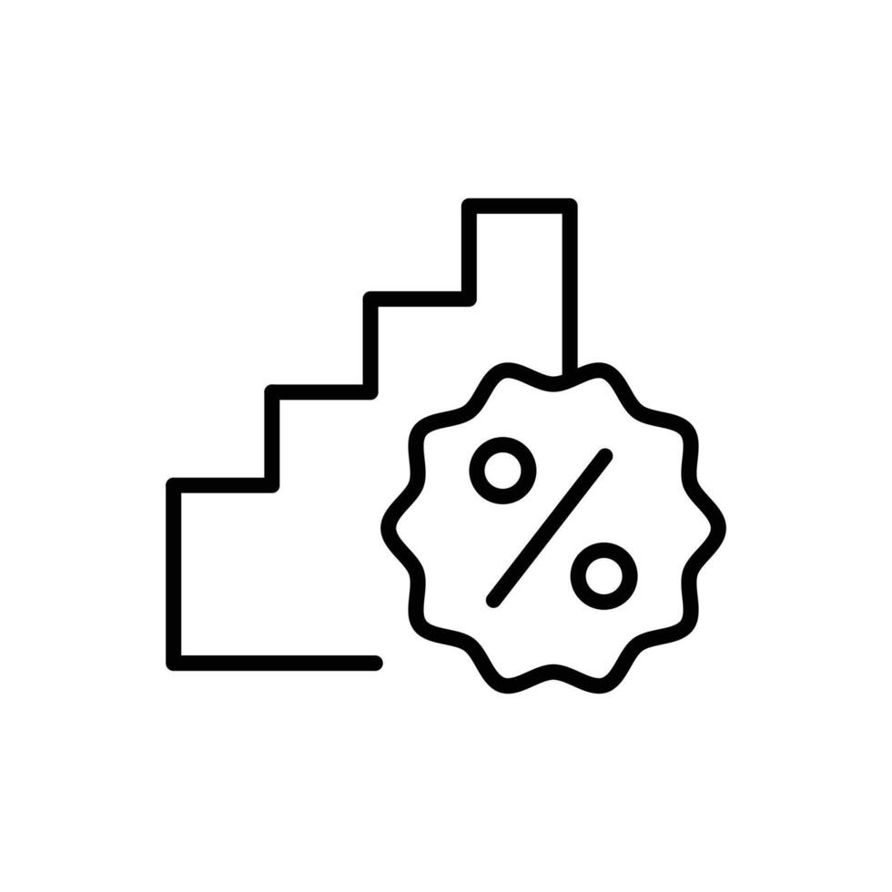tax rising thin outline icon design good for web or mobile app vector