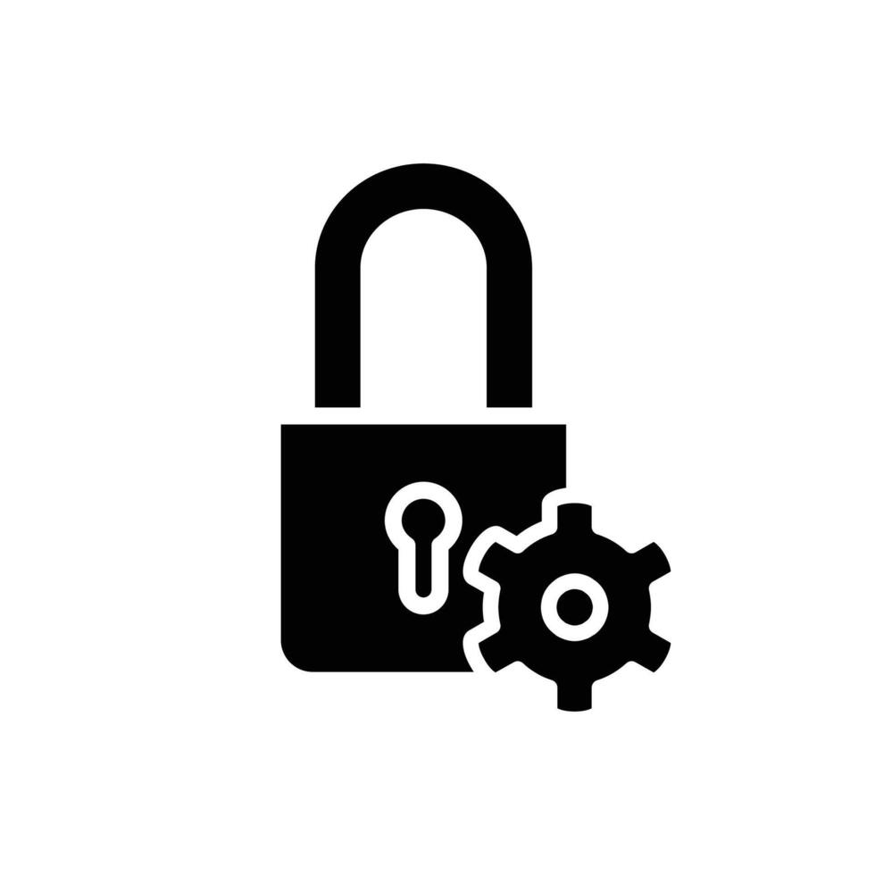 privacy system protection solid icon design good for web or mobile app vector