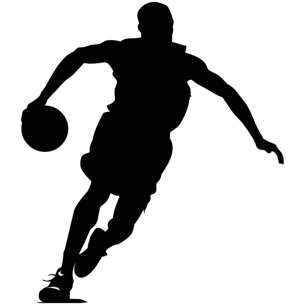 Basketball player silhouette vector