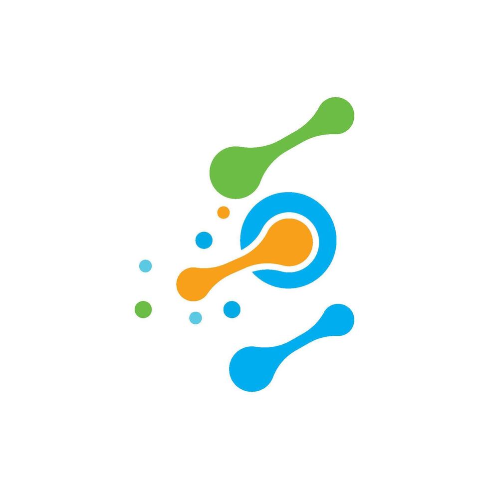 molecule logo icon vector