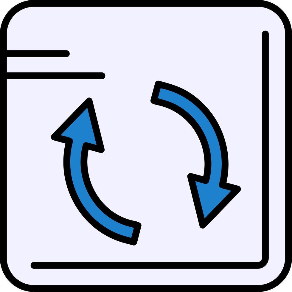 a blue arrow pointing to a file icon vector