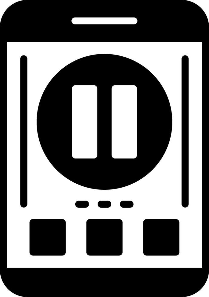 Pause Icon Design Symbol vector