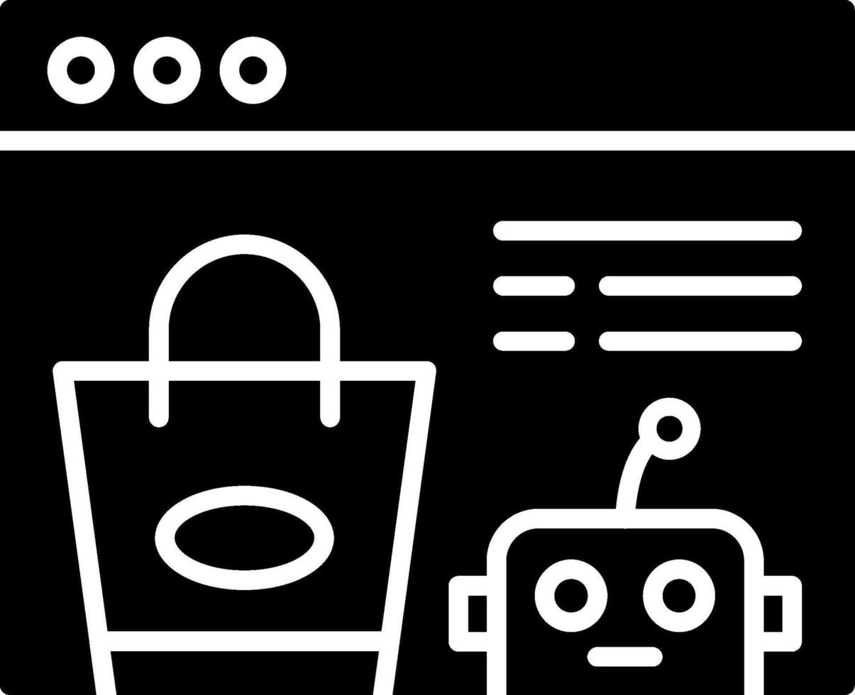 Virtual Shopping Assistant Icon Design vector