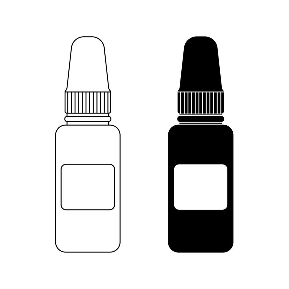 eye drops icon set isolated on white background vector