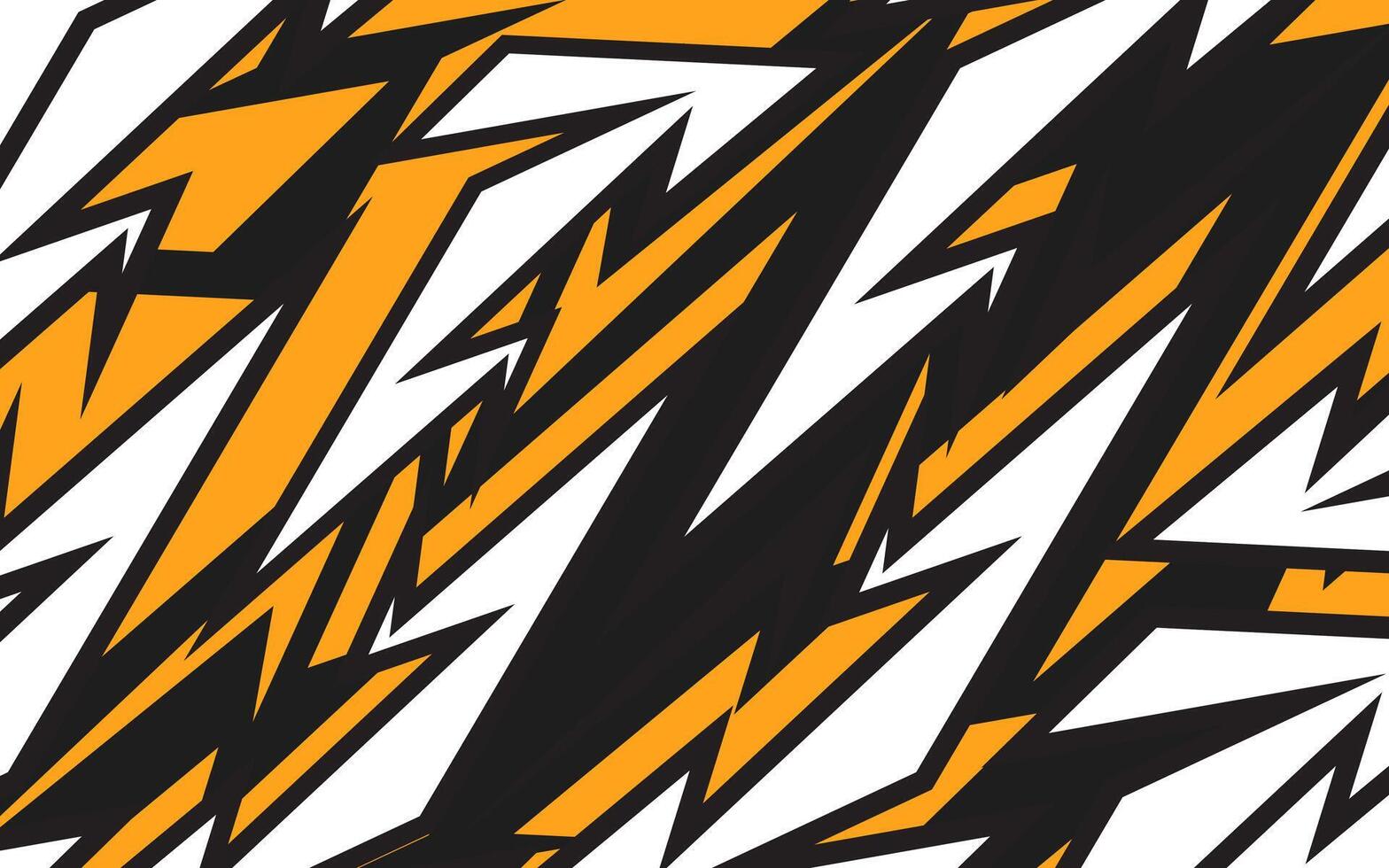 a black and white abstract pattern with orange and white lines vector